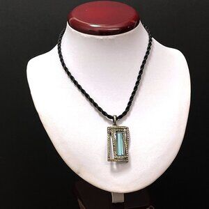 Knitted Rope Necklace Drop Pendant China Length 16"